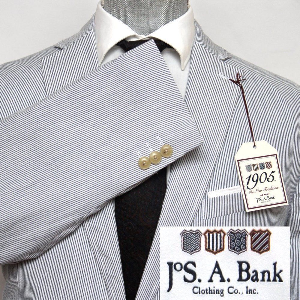 48R JOS A BANK Men's Blazer Jacket‎ Tailored Fit Cotton Jacket D010042